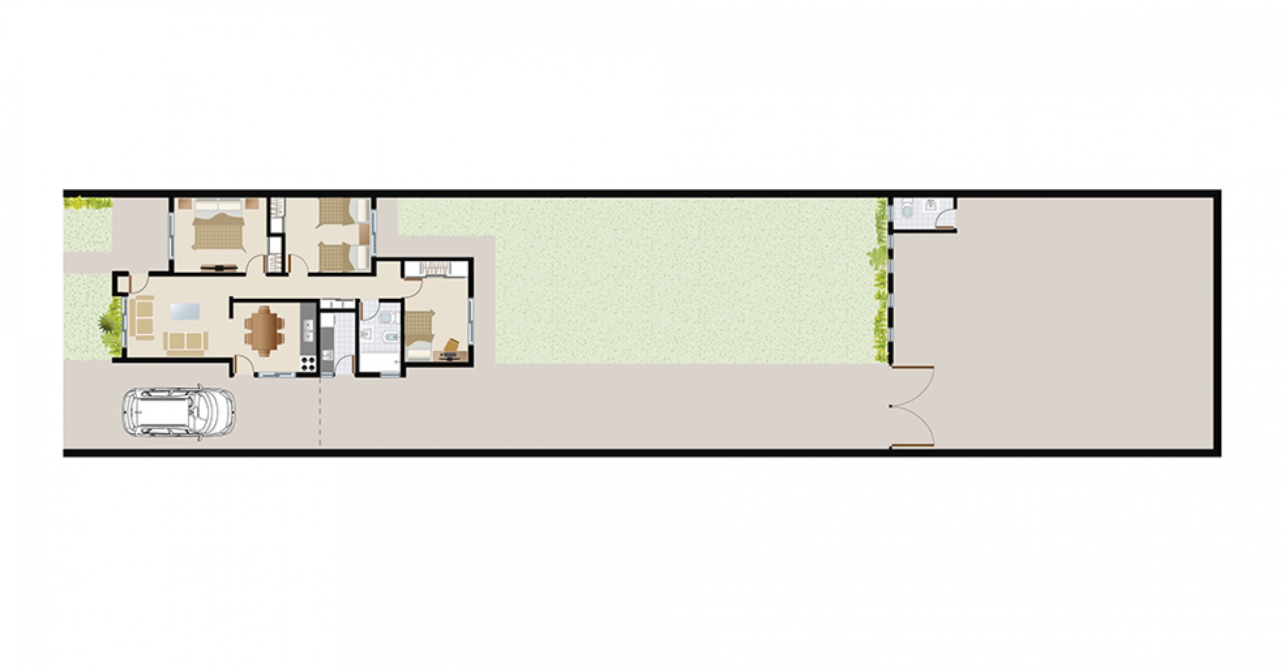 CASA DE 3 DORMITORIOS CON GALPON