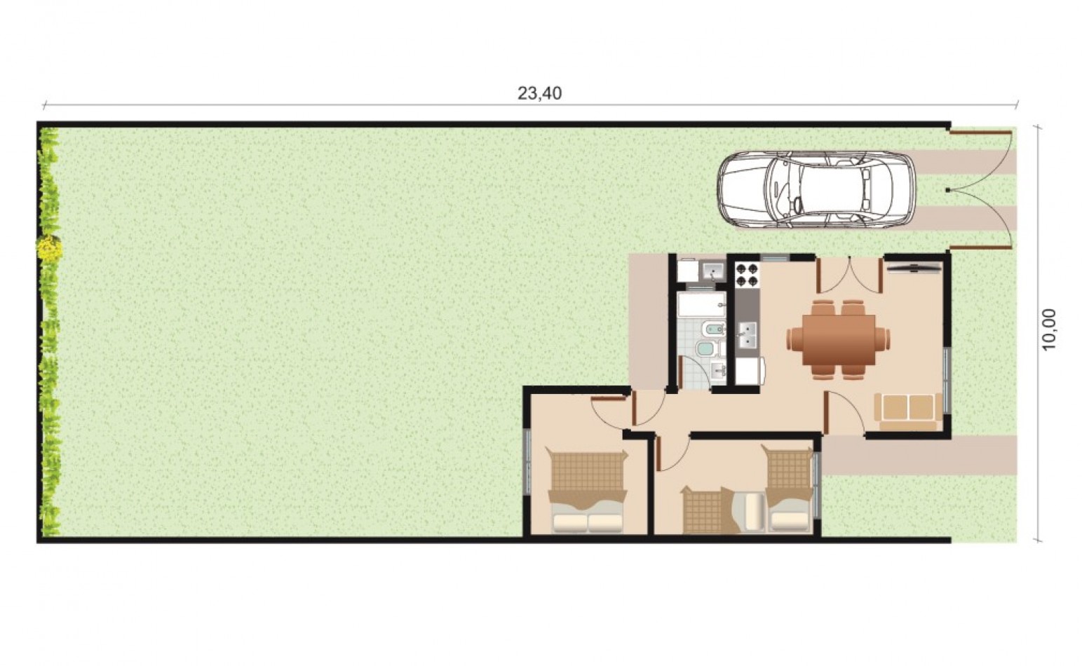 CASA DE DOS DORMITORIOS