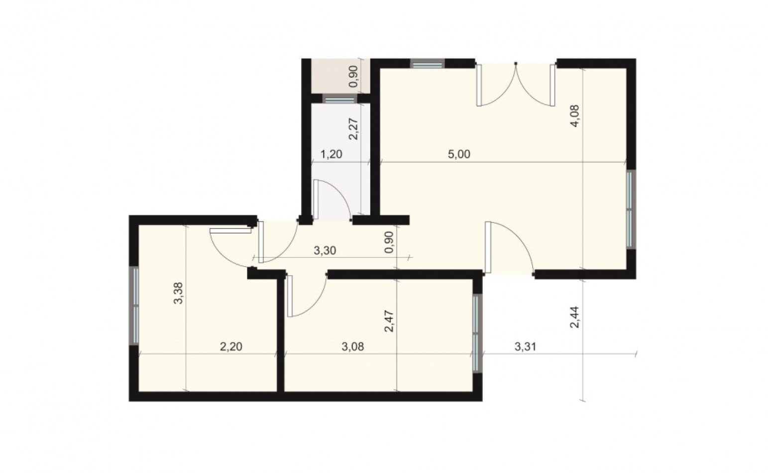 CASA DE DOS DORMITORIOS