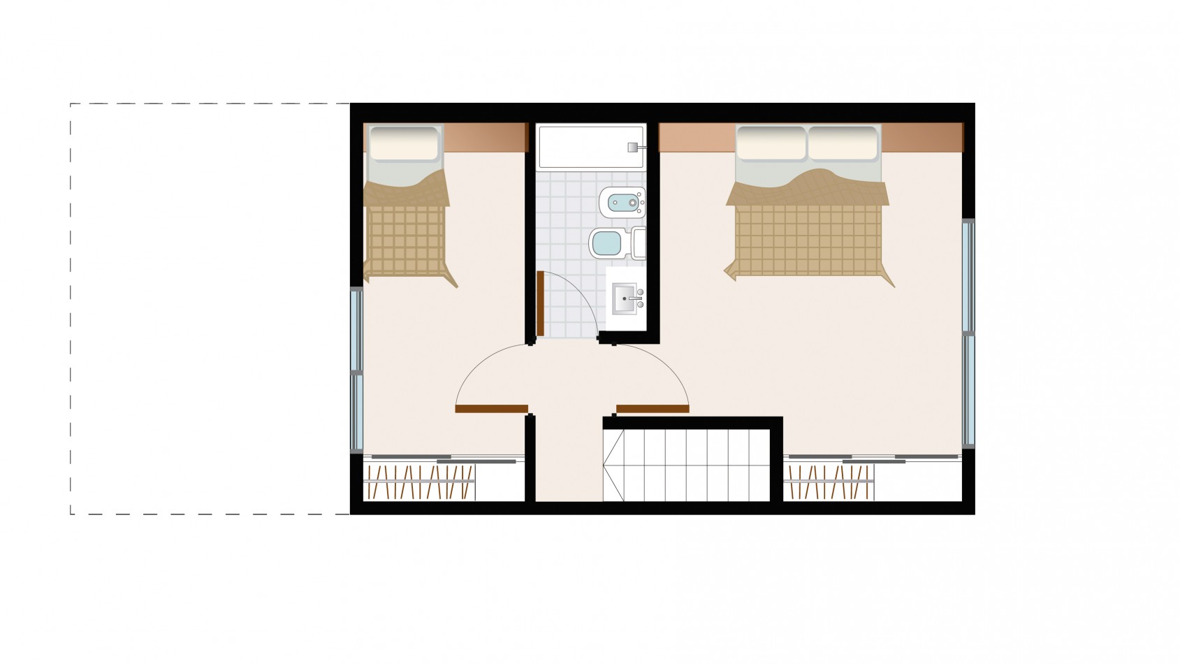 DUPLEX de 2 DORMITORIOS en BARRIO NORTE