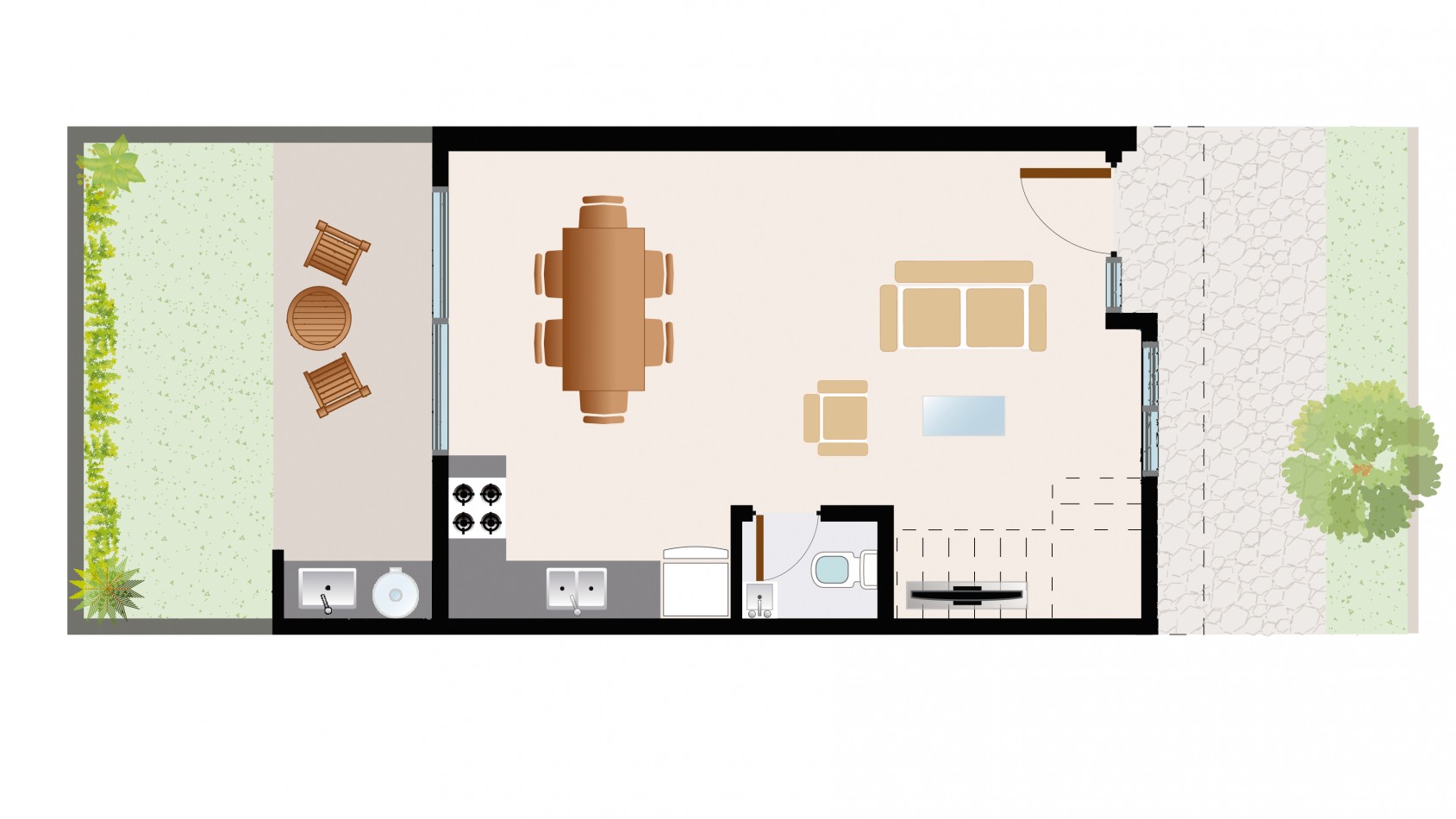 DUPLEX de 2 DORMITORIOS en BARRIO NORTE